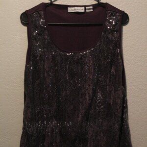 XL Sag harbor Sequin tank top
